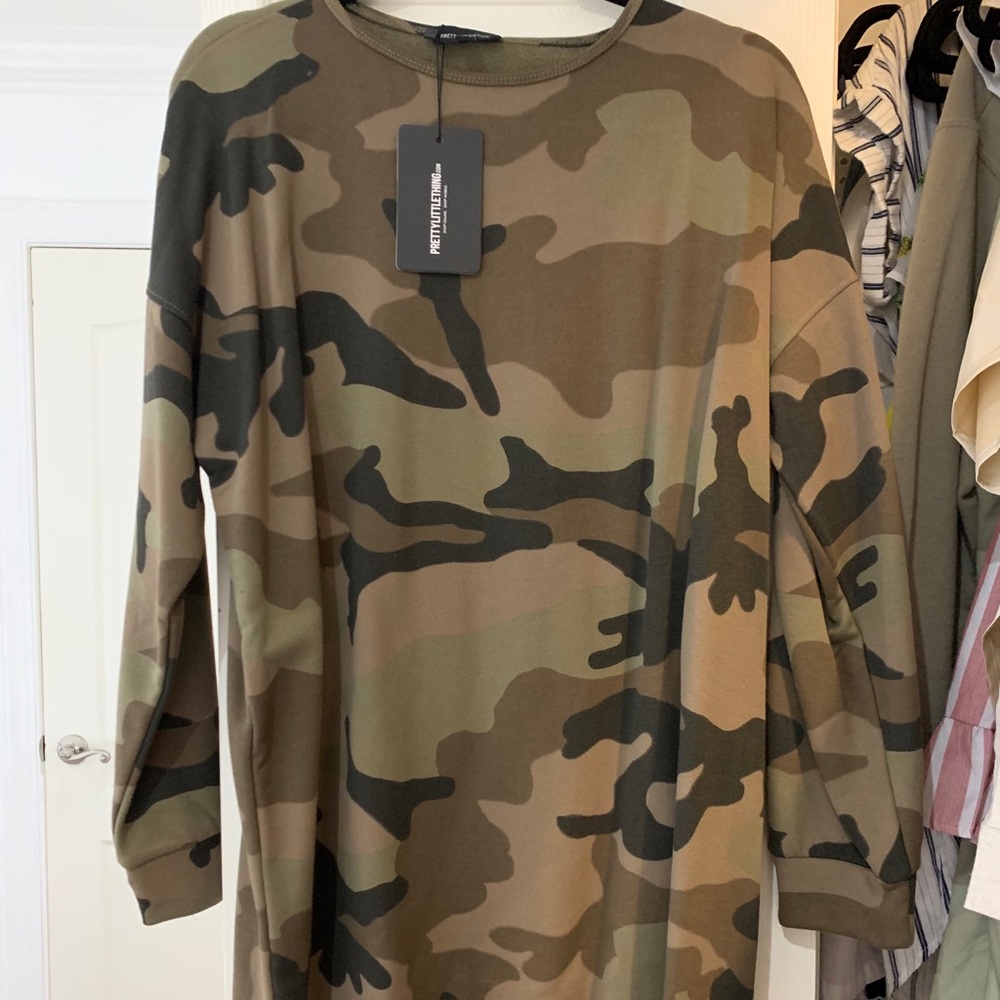 NWT Camo Sweater Dress